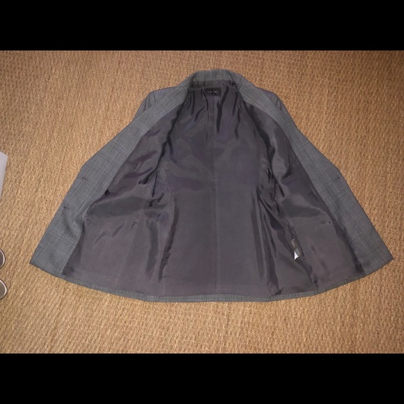 Wool Gabardine Glen Plaid Double Breasted Blazer - Picture 11 of 11